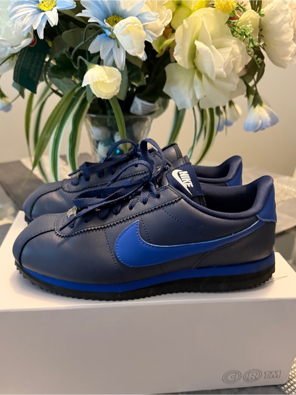 Nike Men’s Navy and Royal Blue Low-Top Sneakers